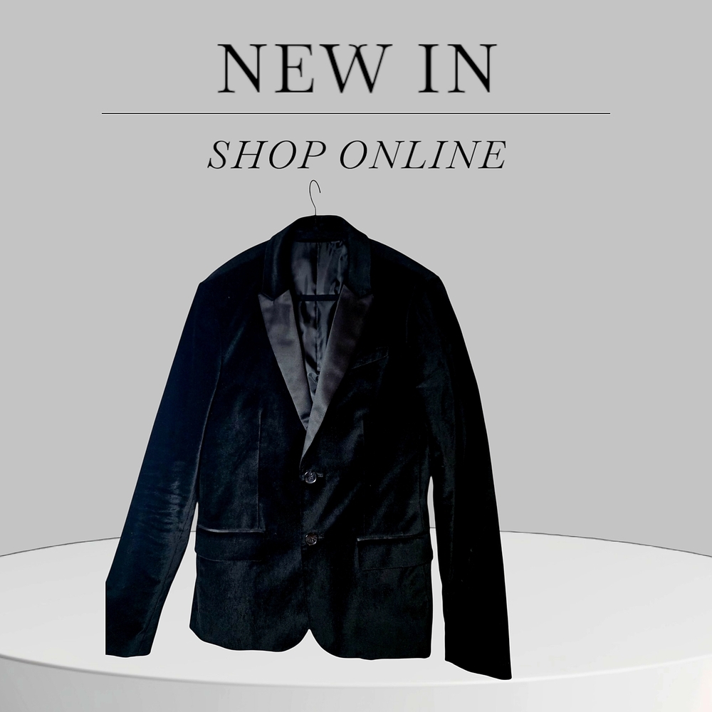 Guess Black Velvet Sport Coat